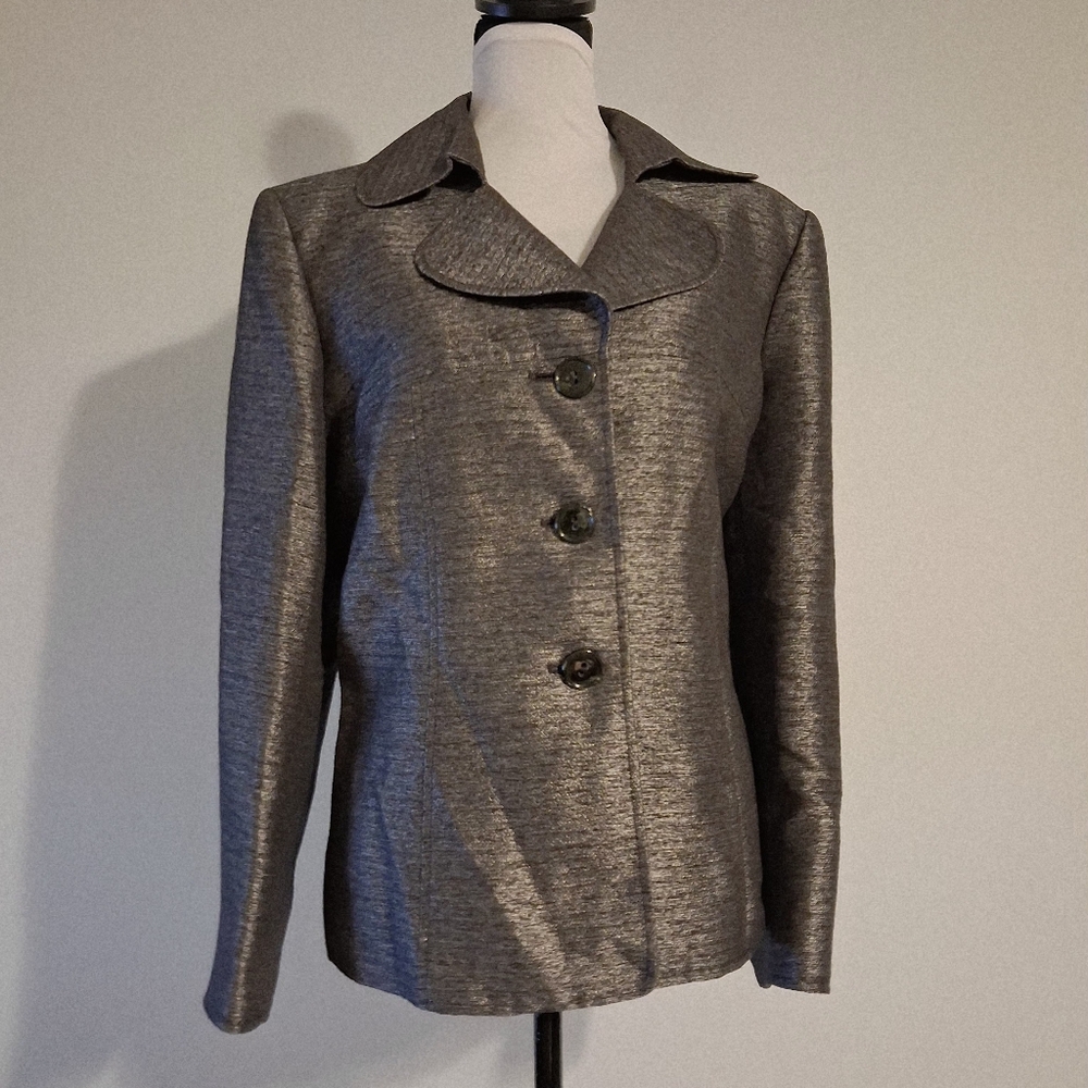 Kasper Black And Silver Women's Jacket Size 18